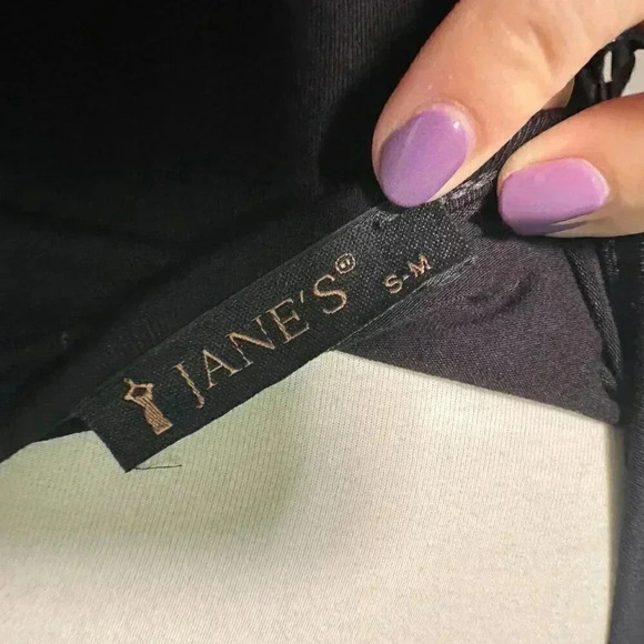 Y2K Black Honey Rhinestone Embellished Sheath Dress S/M Scoop Neck - Picture 7 of 7